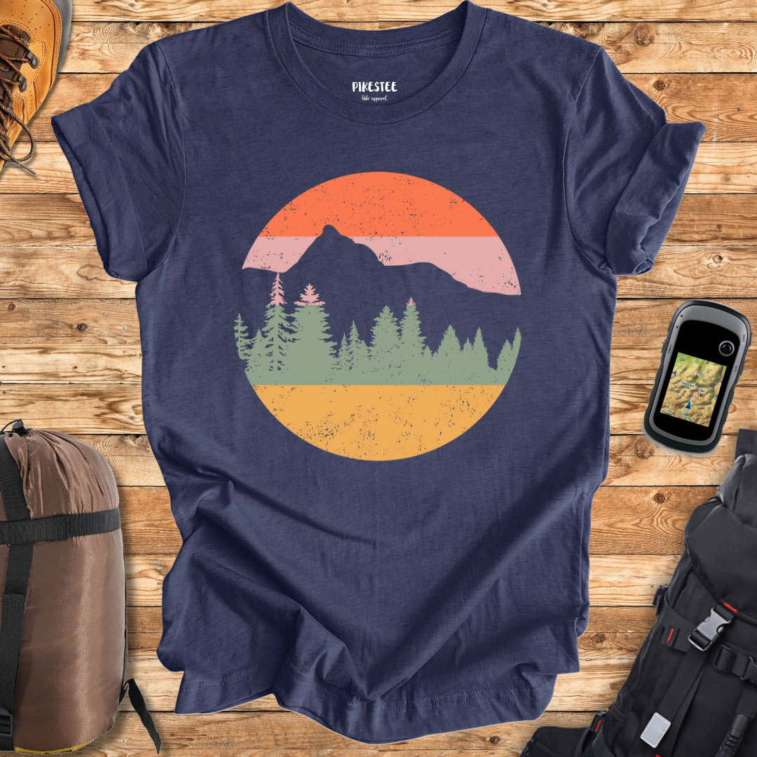 "Forest and hike colorfull Landscape" graphic T-shirt