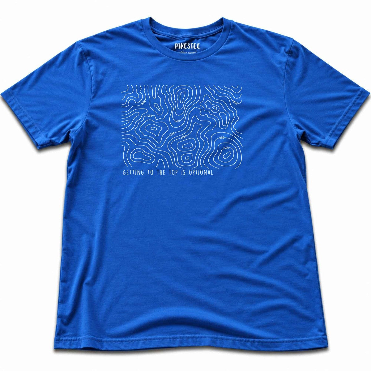 Topographic Lines T-shirt - Blue Royal