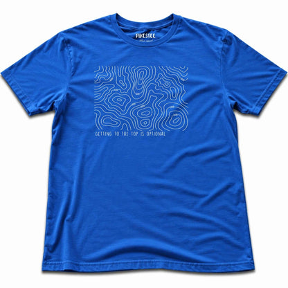 Topographic Lines T-shirt - Blue Royal