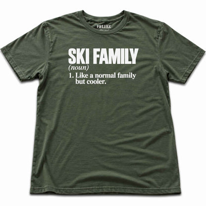 Ski Familydefinition T-shirt - Military Green