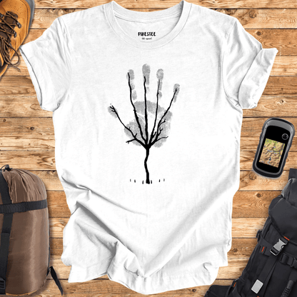 "Hand Print Tree" graphic T-shirt