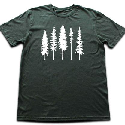 Line Of Pine Trees T-shirt