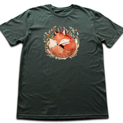 Sleeping Cute Fox Silhouette T-shirt