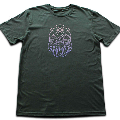Caravan Window Landscape T-shirt