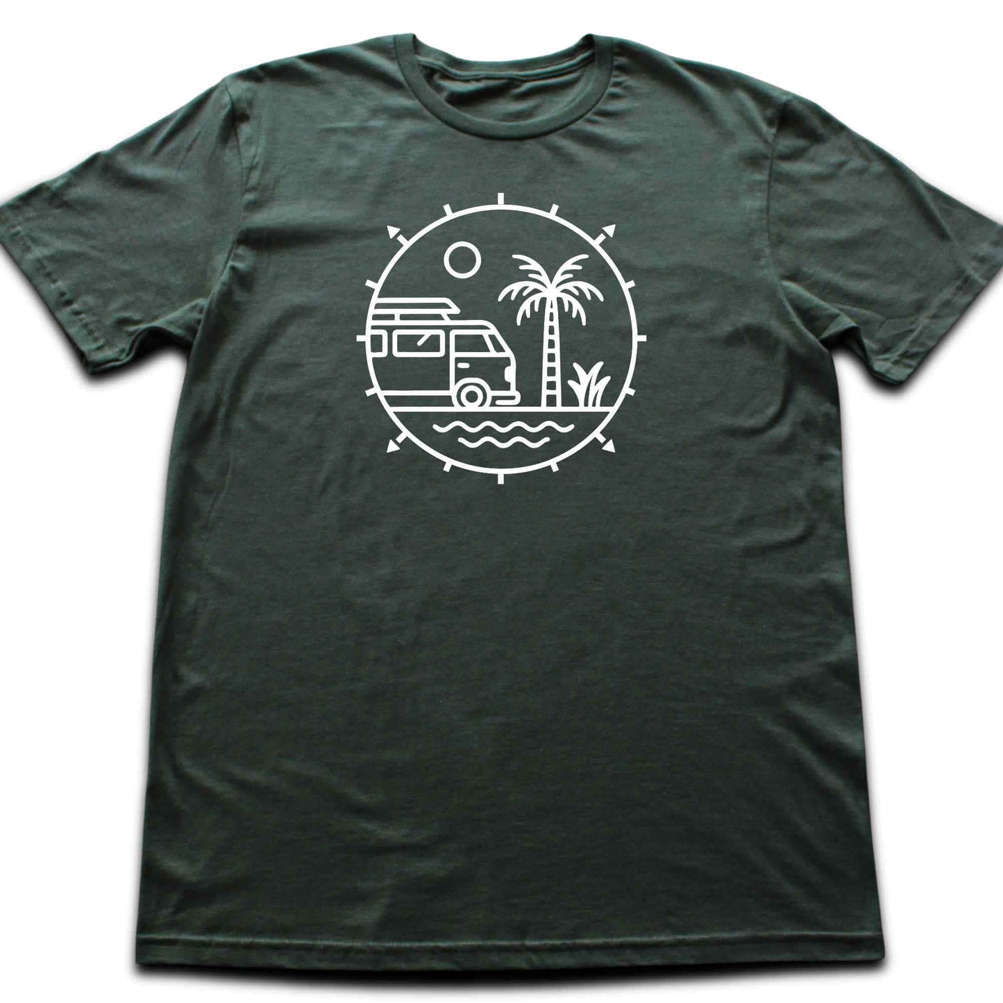 Round Palm And Van T-shirt