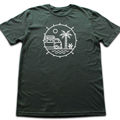 Round Palm And Van T-shirt