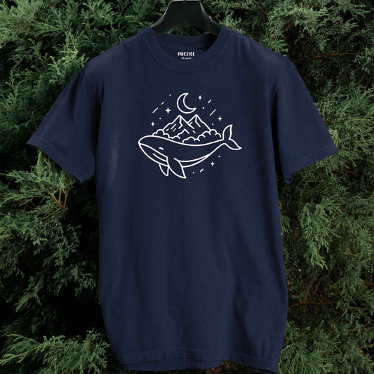 Whale Night Mountain T-shirt