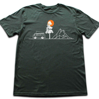 Van, Tree, Mountain T-shirt