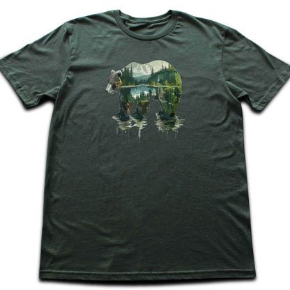 Water Color Bear Landscape T-shirt