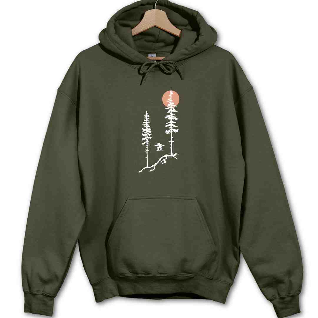 Snowboard Jump Trees Hoodie