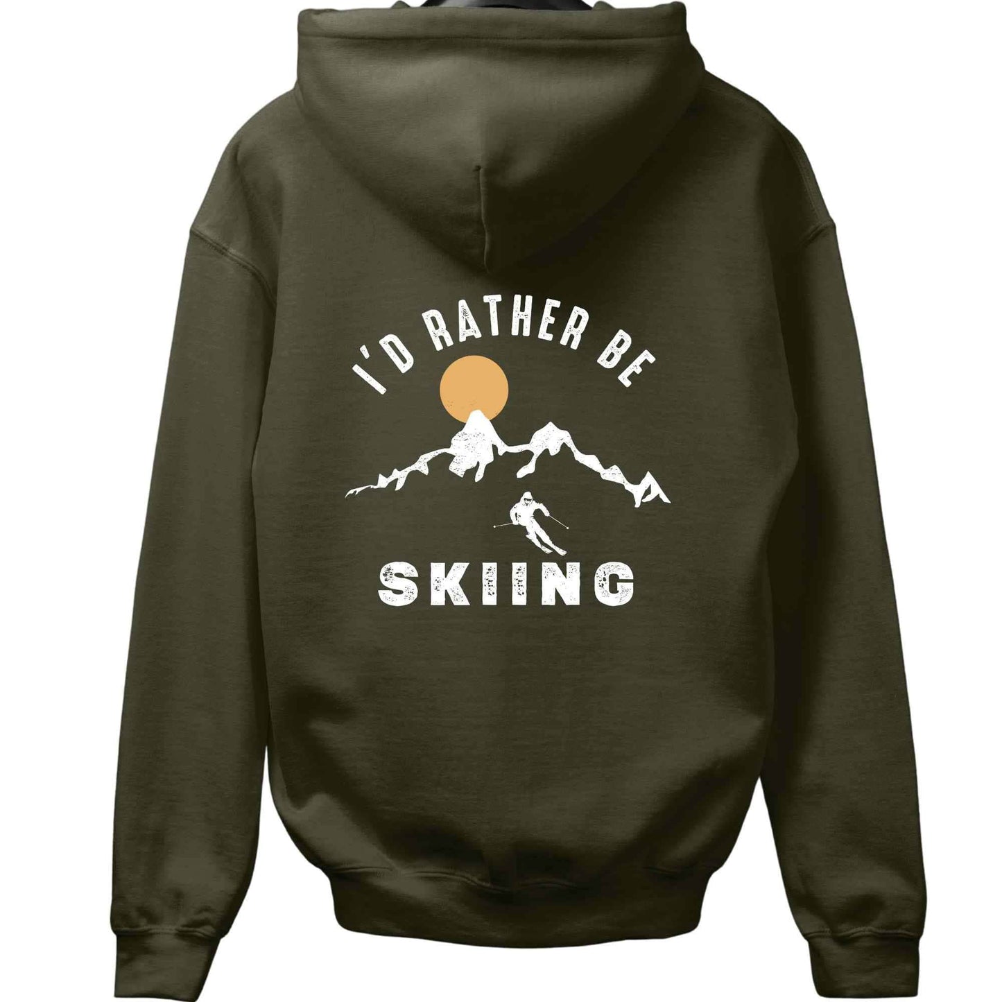 I'd Rather Be Skiing Back-Print Hoodie