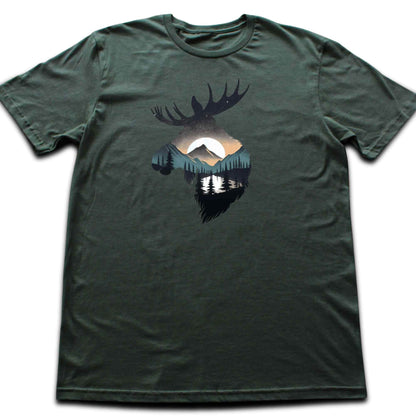Moose Colorfull Landscape T-shirt
