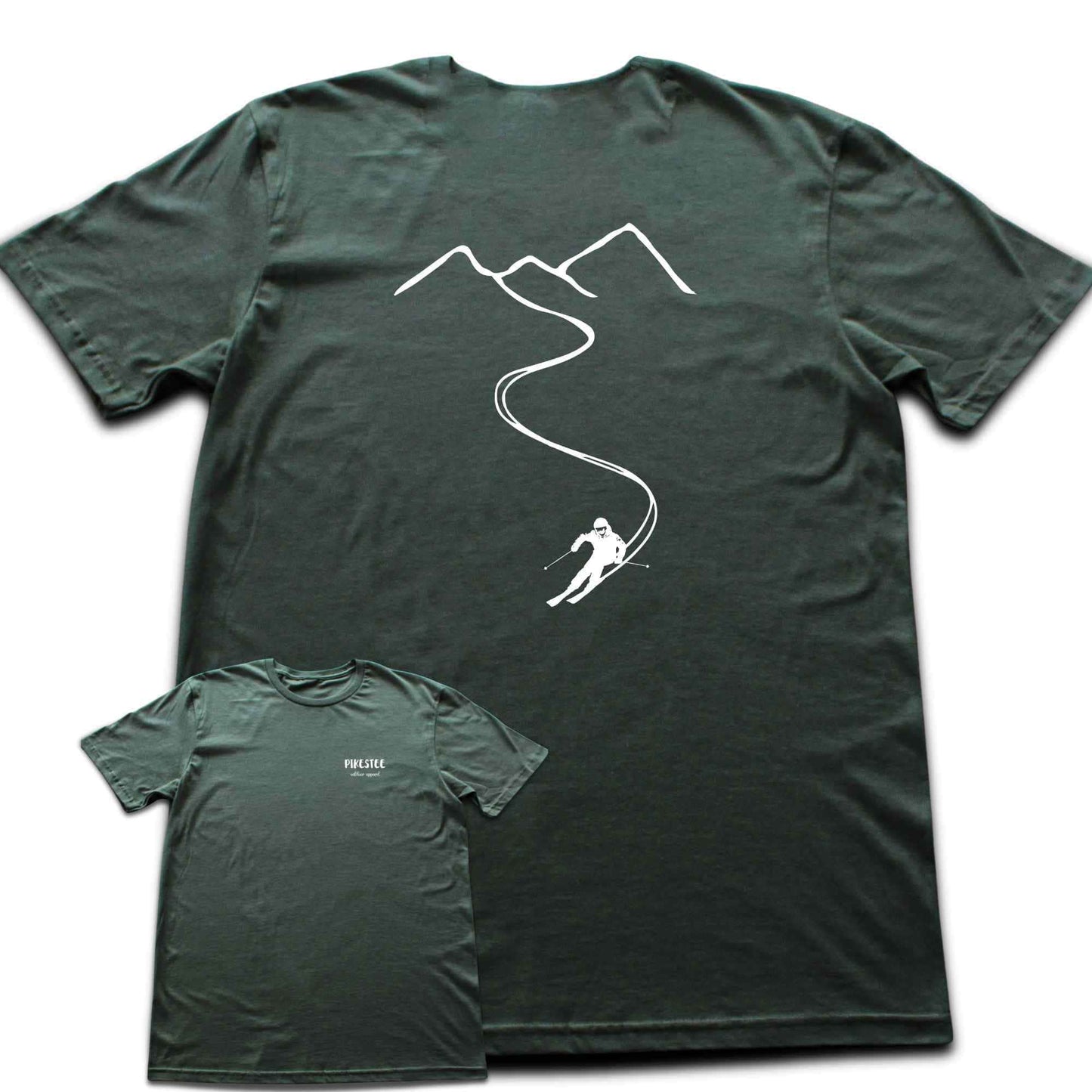 Back Print Ski Path T-shirt