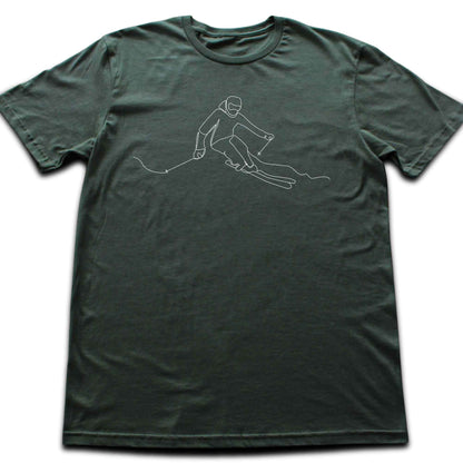 Skier Line Art T-shirt
