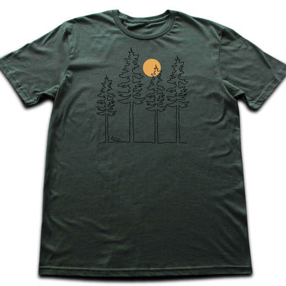 Fox Forest Outline T-shirt