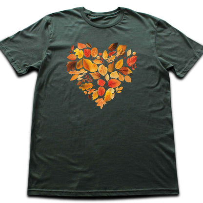 Autumn Leaves Heart T-shirt
