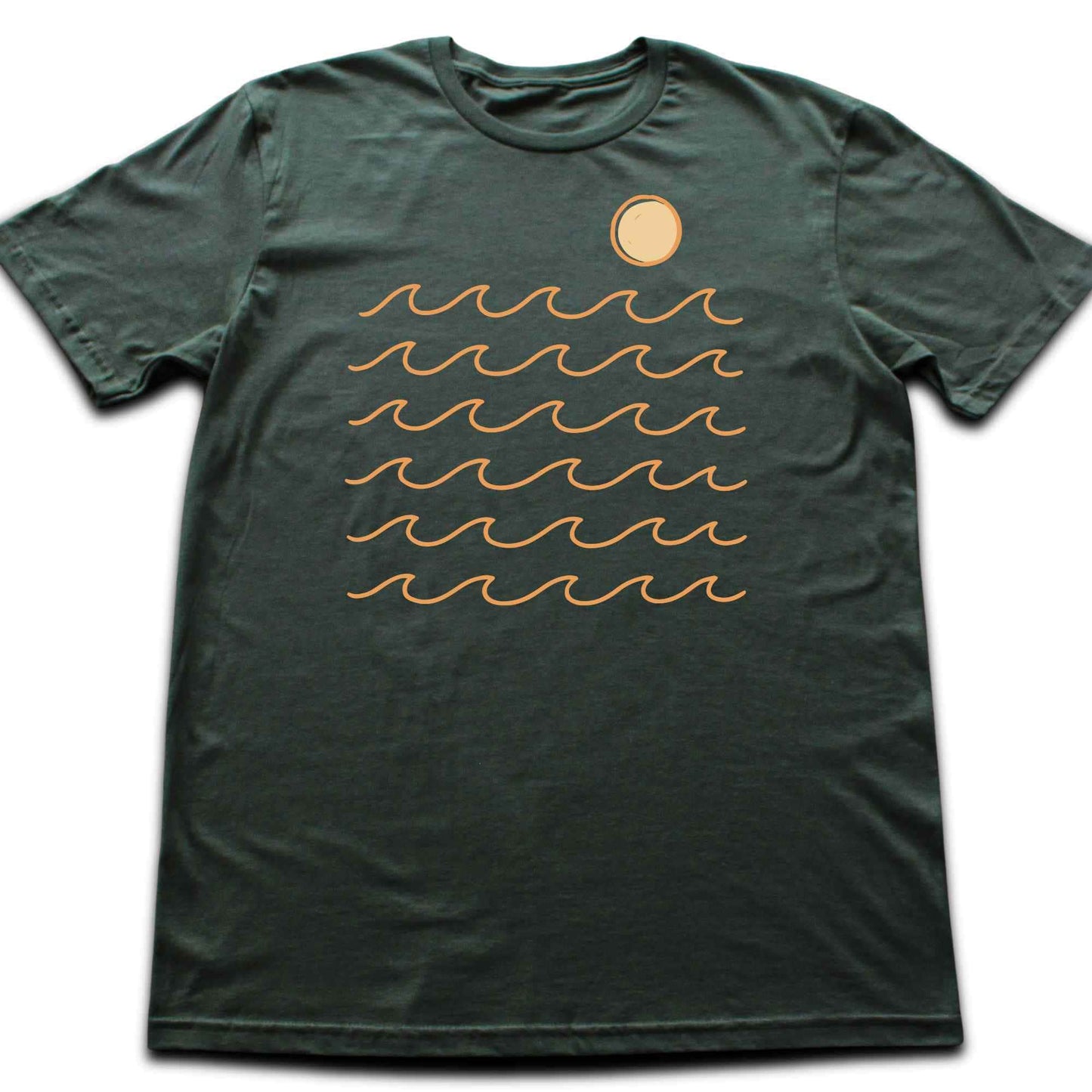 Minimalist Waves and Sun T-shirt