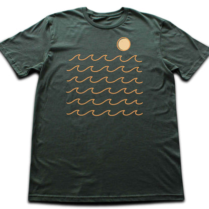 Minimalist Waves and Sun T-shirt