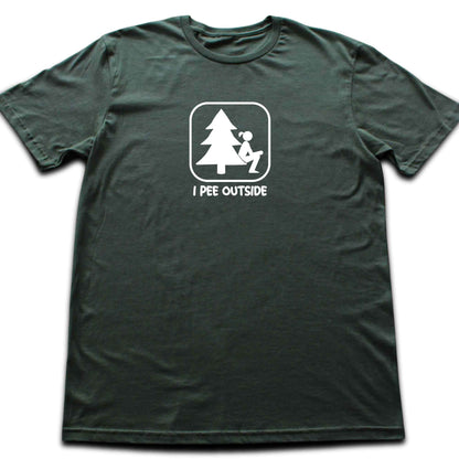 "I Pee Outside, Girls" graphic T-shirt