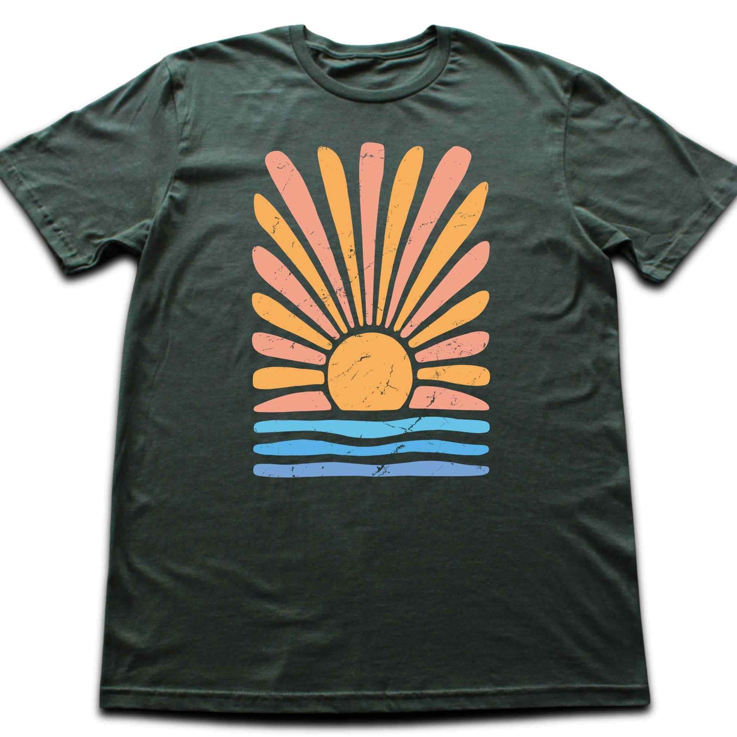 Abstract Sun and Waves T-shirt