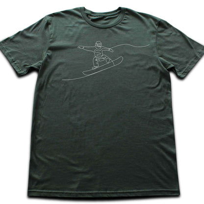 Snowboard Line Art T-shirt