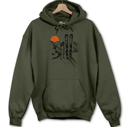 Handrawn Ski Landscape Hoodie