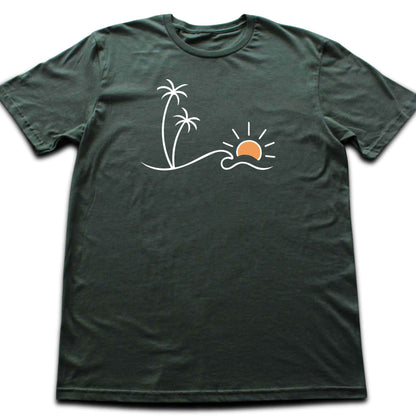 Miniamlist Beach Landscape T-shirt