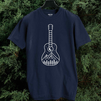 Minimalist Guitar Landscape T-shirt