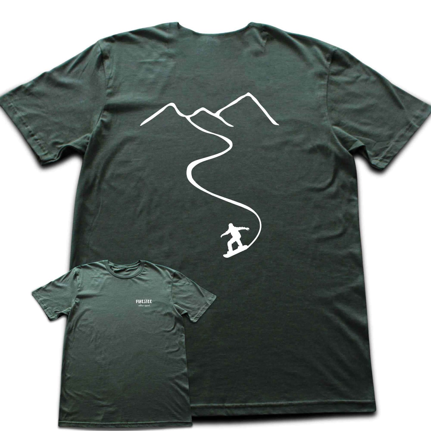 Back Print Snowboard Path T-shirt