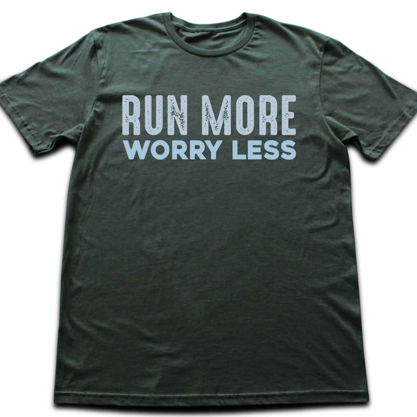 Run More Worry Less Typo T-shirt