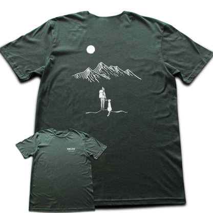 Back Print Hike With The Dog T-shirt