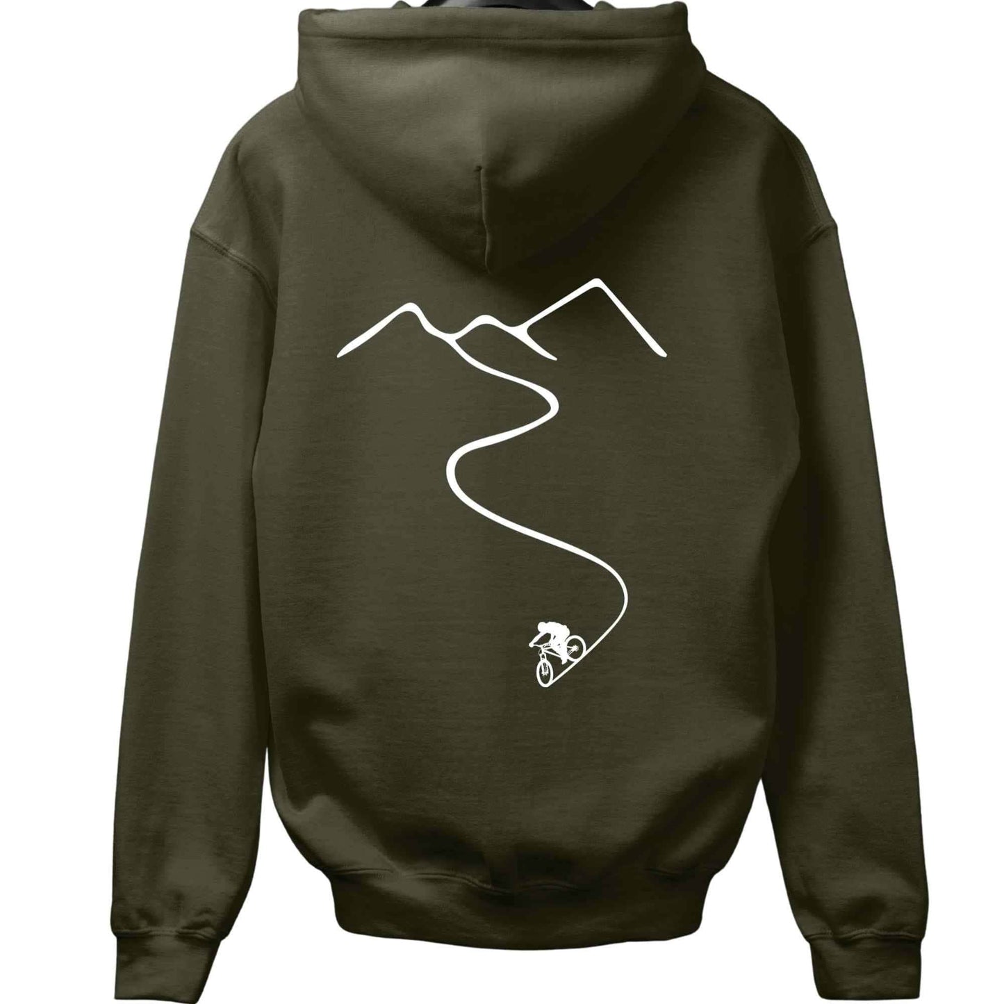 Mountain Bike Path Back-Print Hoodie