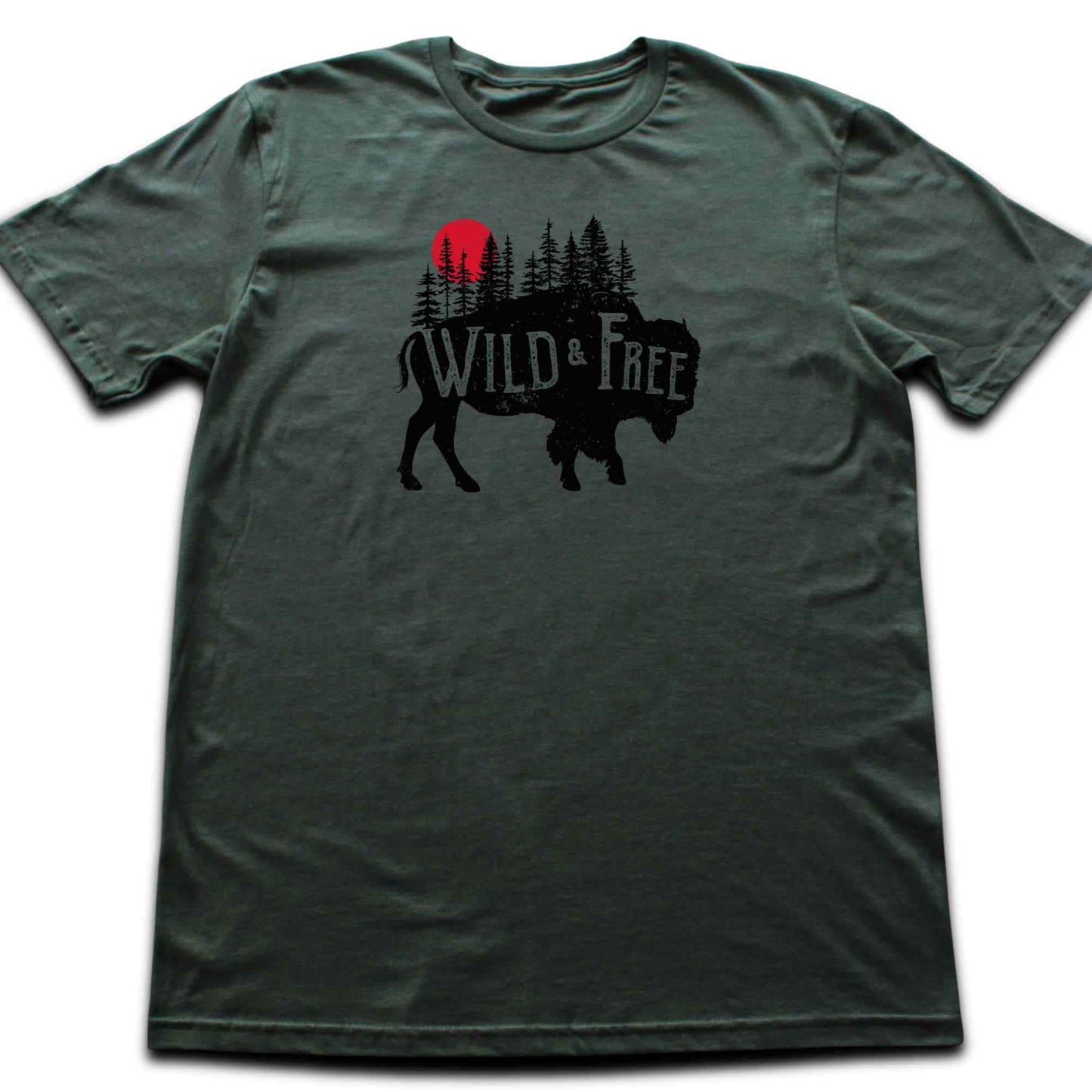 Wild And Free Buffalo T-shirt