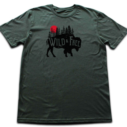 Wild And Free Buffalo T-shirt