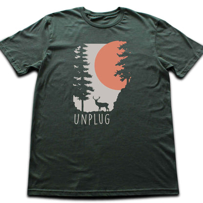 Unplug Deer Landscape T-shirt