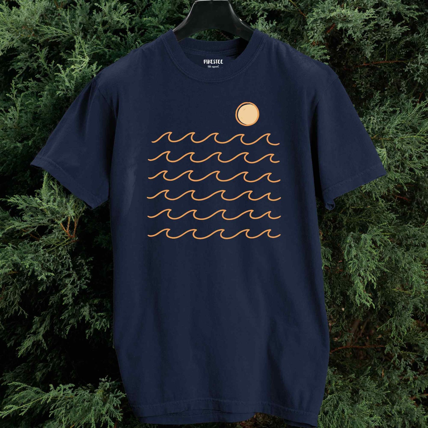 Minimalist Waves and Sun T-shirt