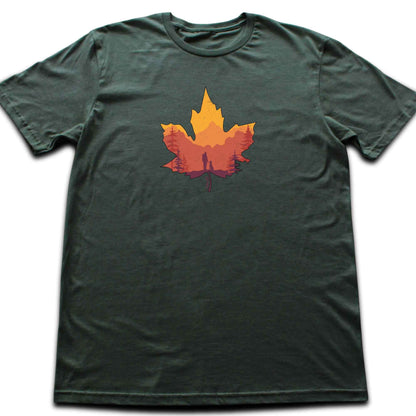 Girl And Dog Autumn Leave T-shirt