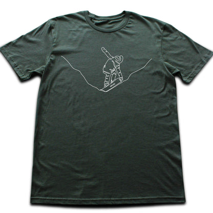Snowboard Grab Line Art T-shirt