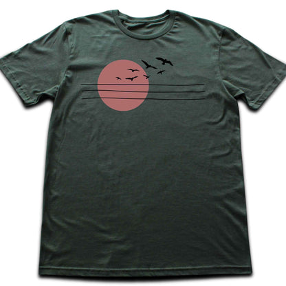 Power Lines And Sun T-shirt