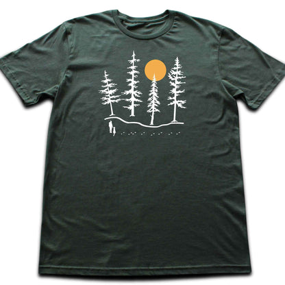 Hiker and dog Forest Graphic T-shirt