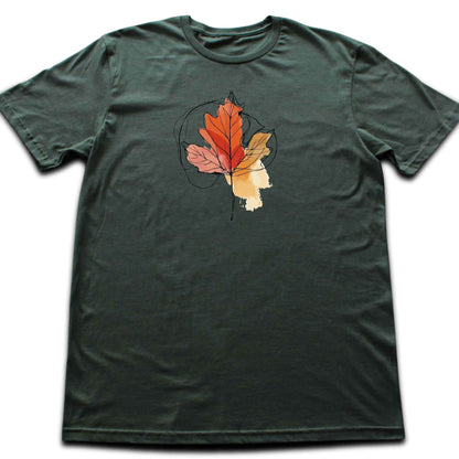 Line art Autumn Leaf T-shirt