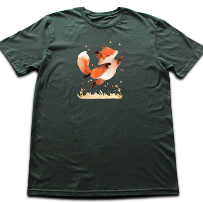 Jumping Cute Fox T-shirt