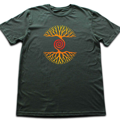 Tree and Roots Spiral T-shirt