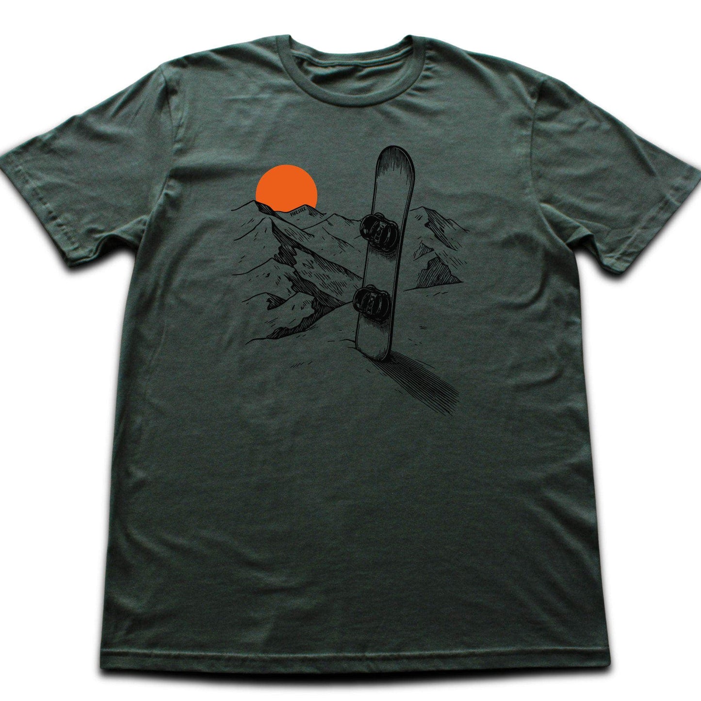 Hand Drawn Snowboard Landscape T-shirt