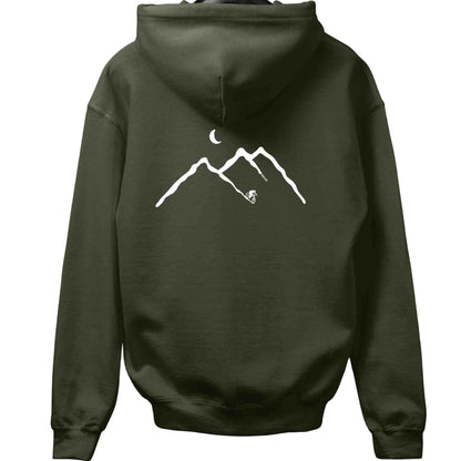 Biking Mountain Path Back-Print Hoodie