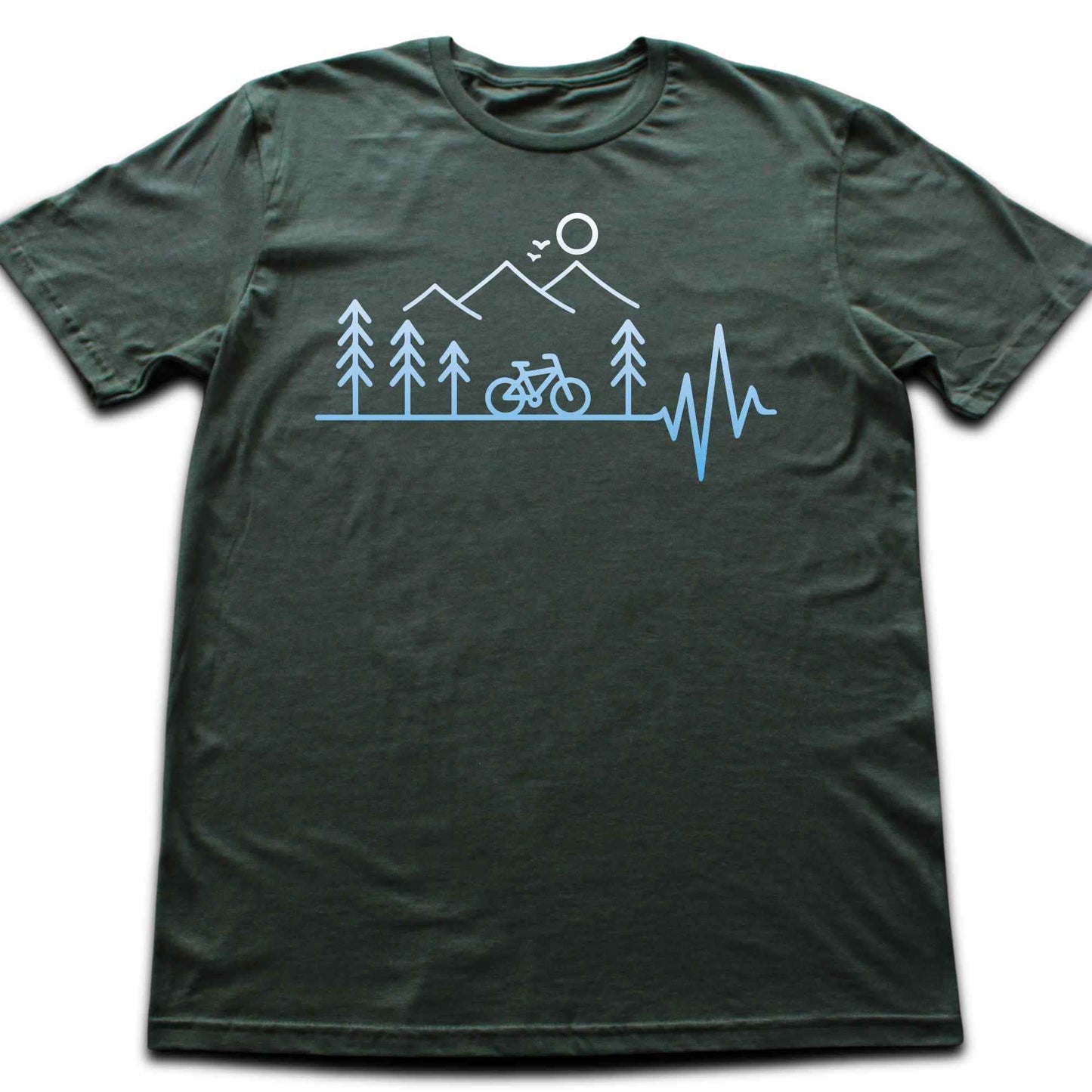 Heart Beat Bike Landscape T-shirt