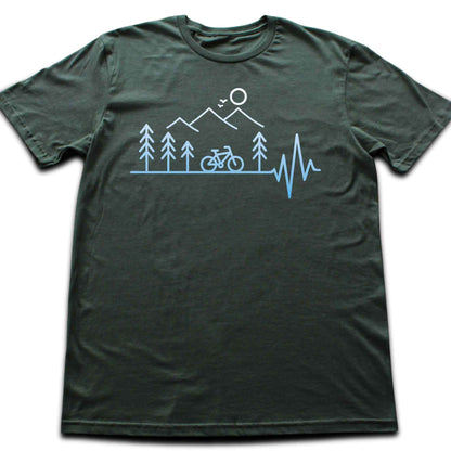 Heart Beat Bike Landscape T-shirt