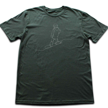 Snowboard Back Line Art T-shirt