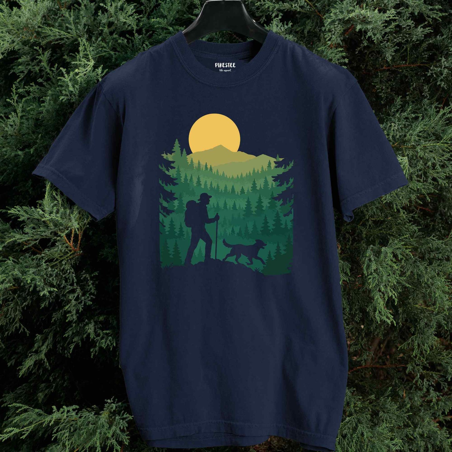 Hiking And Dog Landscape T-shirt