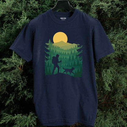 Hiking And Dog Landscape T-shirt